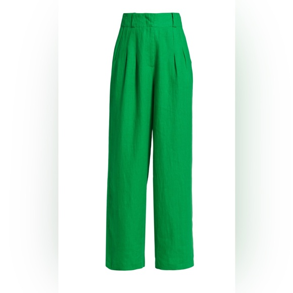 Simon Miller Bloo Pleated Linen Wide-Leg Pants XS - Picture 2 of 4